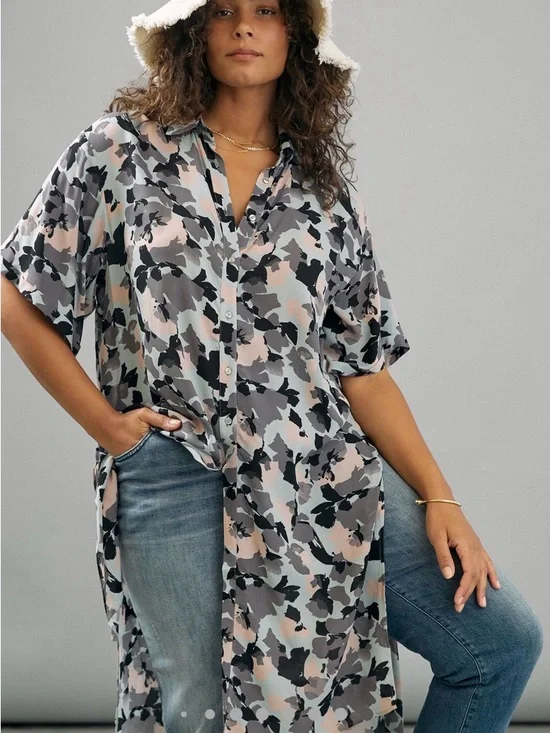 Maeve Anthropologie Button-Up Shirt / tunic - Picture 2 of 9